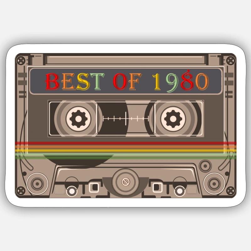 1980 - Sticker taille S (10 x 10 cm) - blanc mat