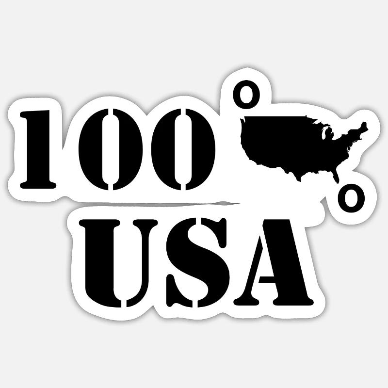 États-Unis - Sticker taille S (10 x 10 cm) - blanc mat