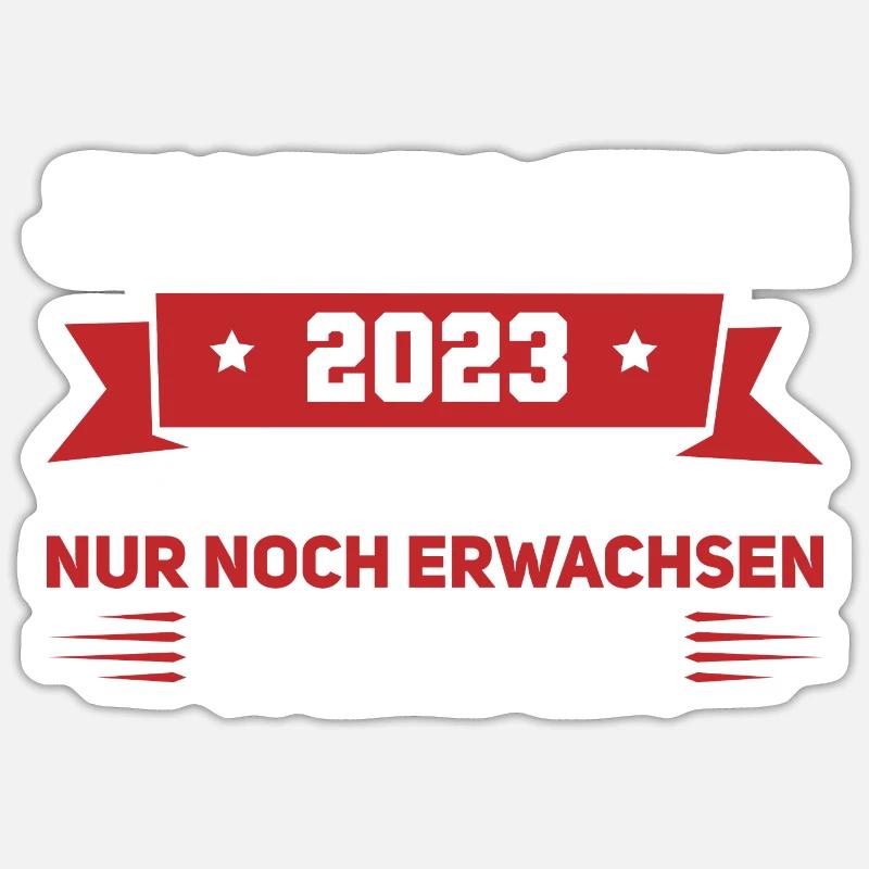 Jugendweihe Party Geschenk - Sticker Größe S (10 x 10 cm) - Mattweiß