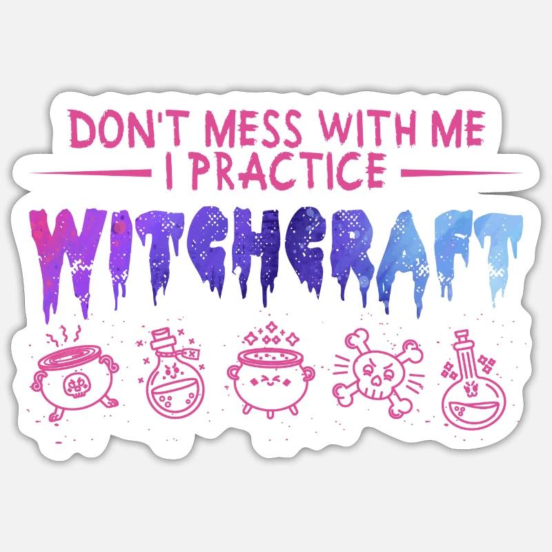 Hexerei - Sticker Größe S (10 x 10 cm) - Mattweiß