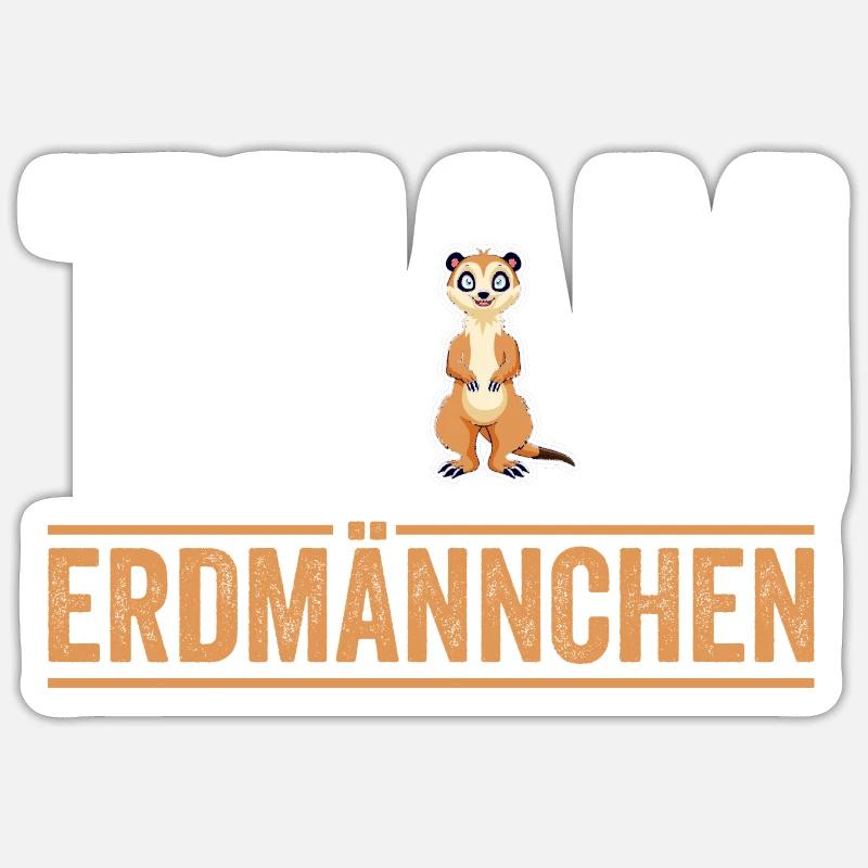 Team Erdmännchen Sticker Größe S (10 x 10 cm)