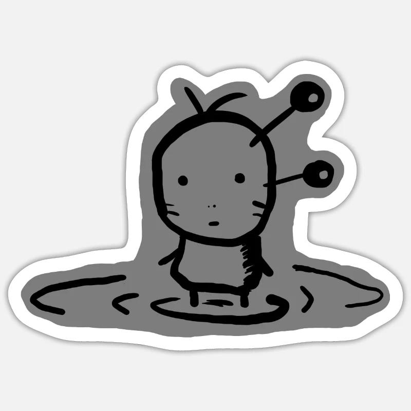 Loni - Sticker taille S (10 x 10 cm) - blanc mat