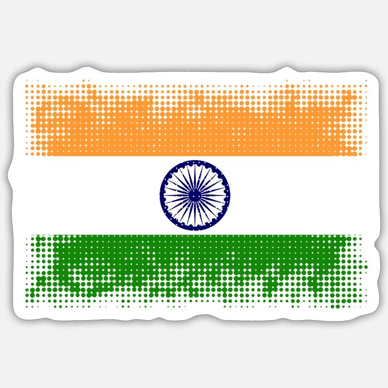 India - Sticker size S (10 x 10 cm) - white matte
