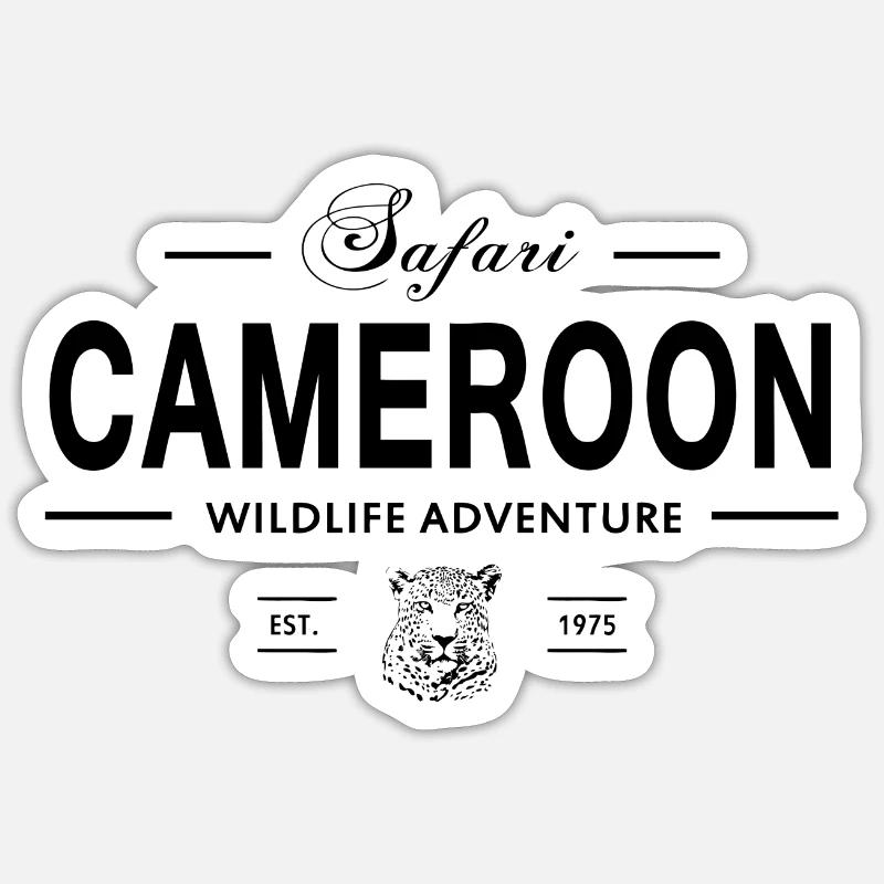 Cameroon - Leopard Sticker size S (10 x 10 cm)