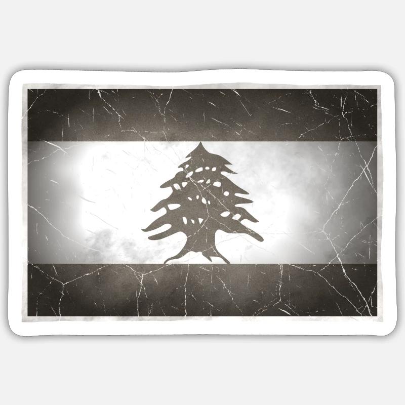 Libanon - Sticker Größe S (10 x 10 cm) - Mattweiß