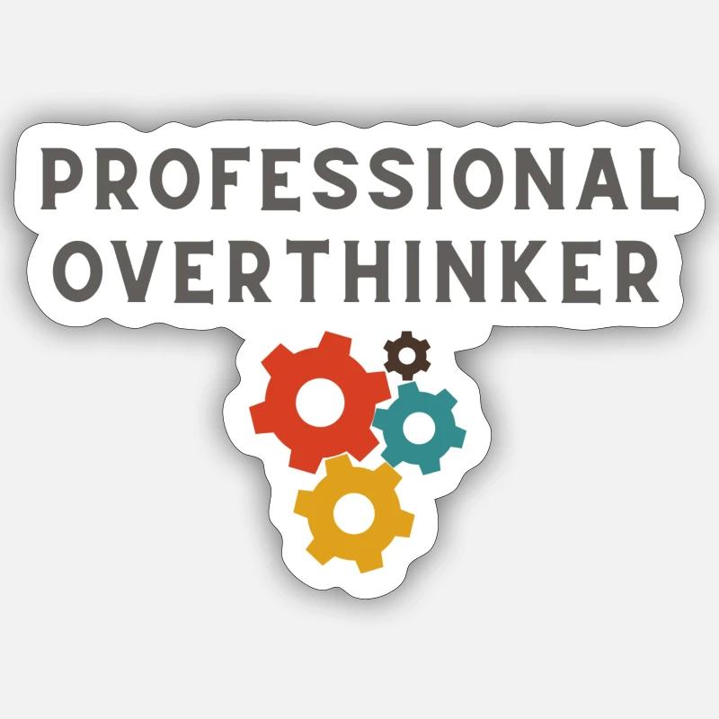 Professional Overthinker - Sticker size S (10 x 10 cm) - white matte