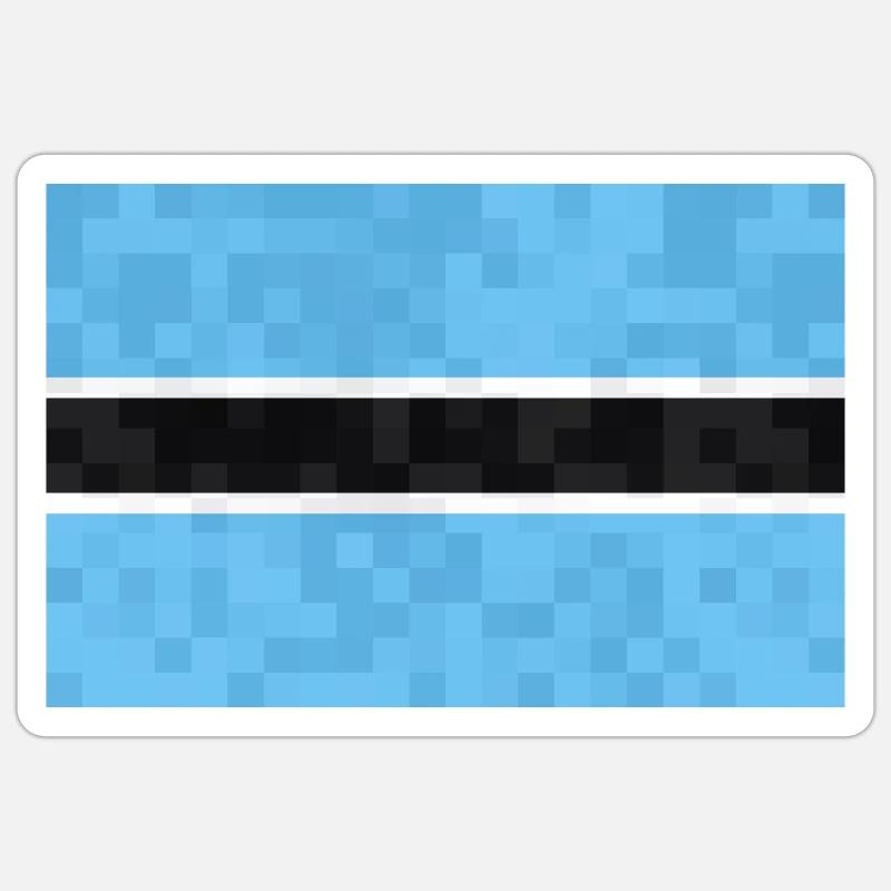 Botswana Drapeau Botswana Drapeau Afrique Sticker taille S (10 x 10 cm)