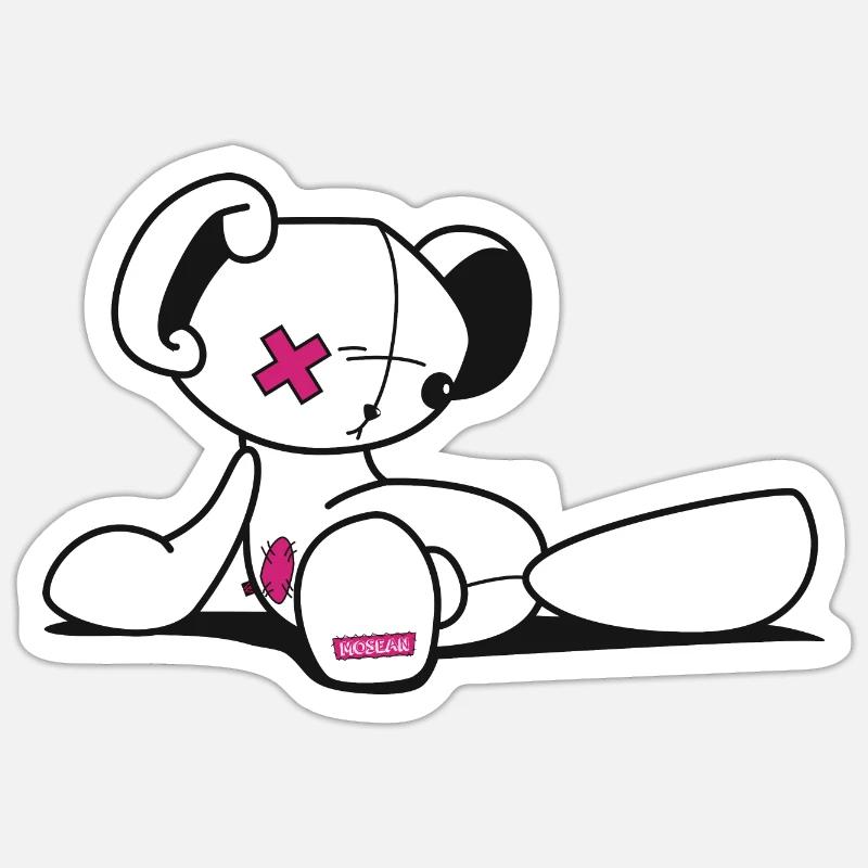MBP PLUSH - Sticker size S (10 x 10 cm) - white matte