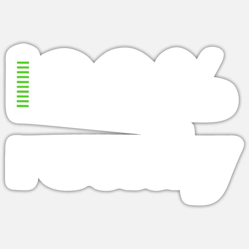 Fun eBike design: '100% ready' - Sticker size S (10 x 10 cm) - white matte