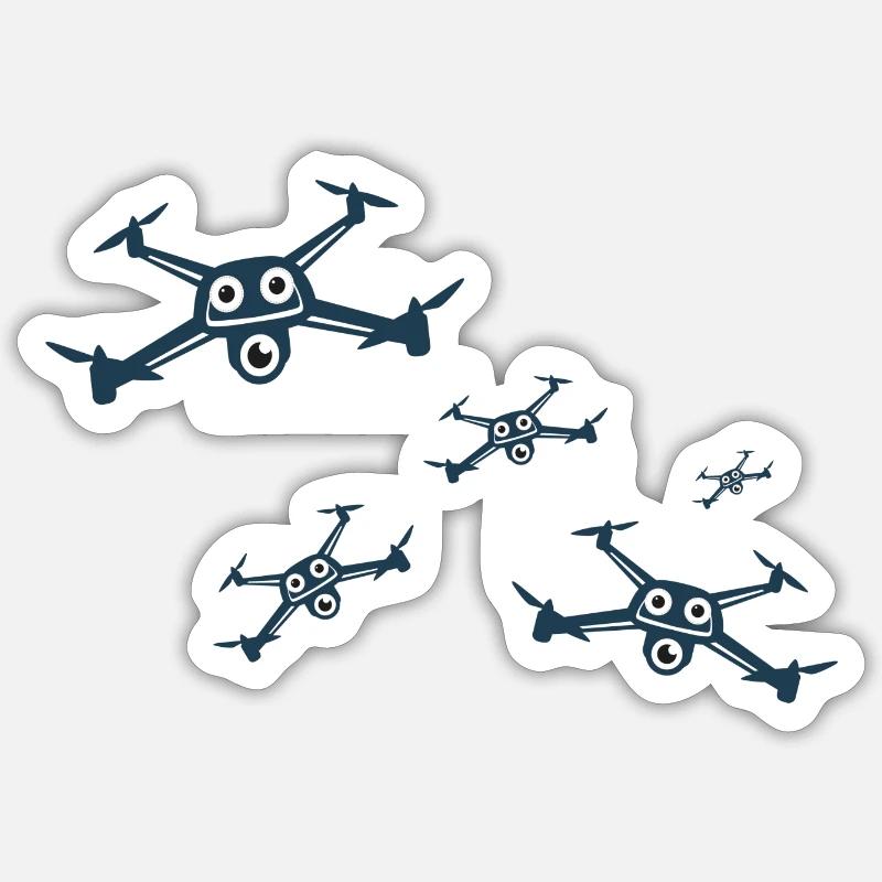 dronen,drone,comic Sticker Größe S (10 x 10 cm)