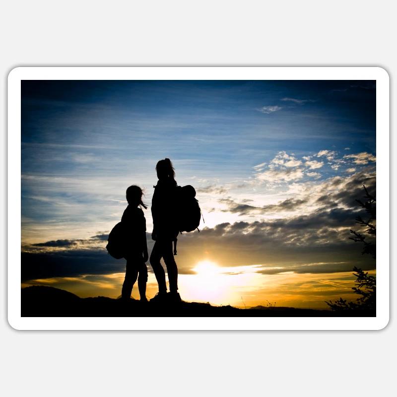 Sunset - Sticker size S (10 x 10 cm) - white matte