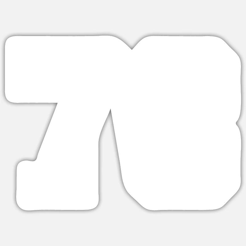 Team 73 - Sticker Größe S (10 x 10 cm) - Mattweiß