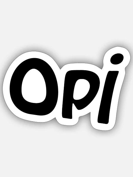 Opi - Sticker Größe S (10 x 10 cm) - Mattweiß