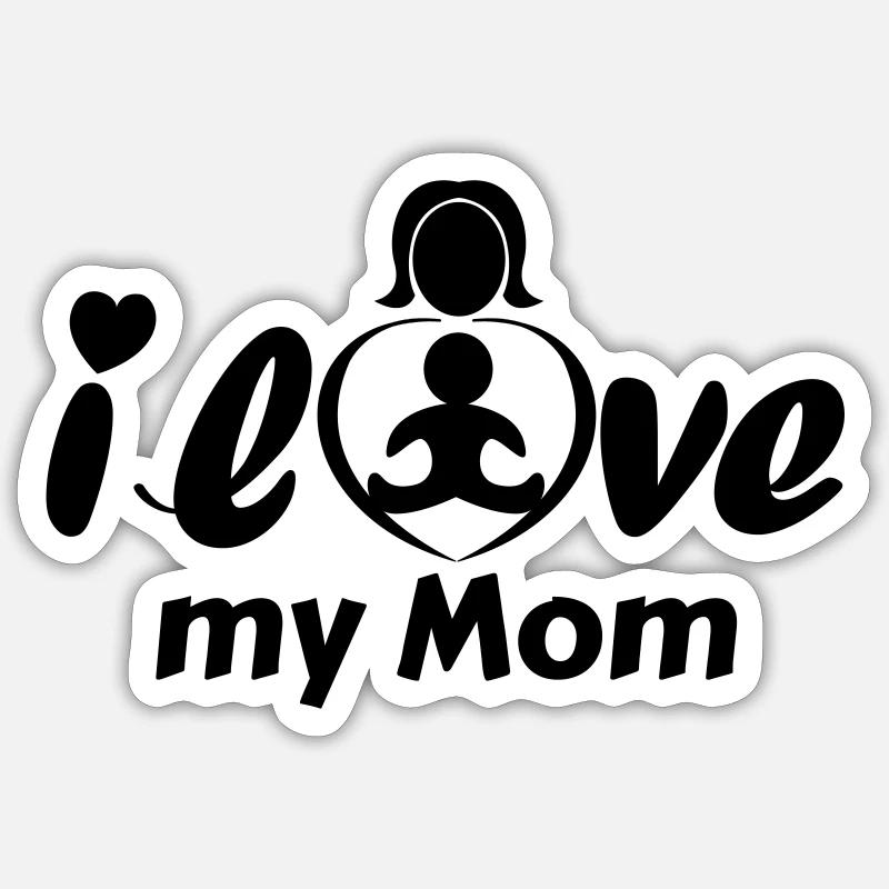 J’aime ma mère Sticker taille S (10 x 10 cm)