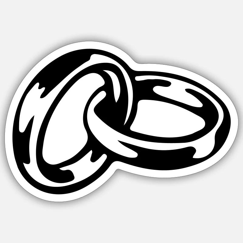 alliances - Sticker taille S (10 x 10 cm) - blanc mat