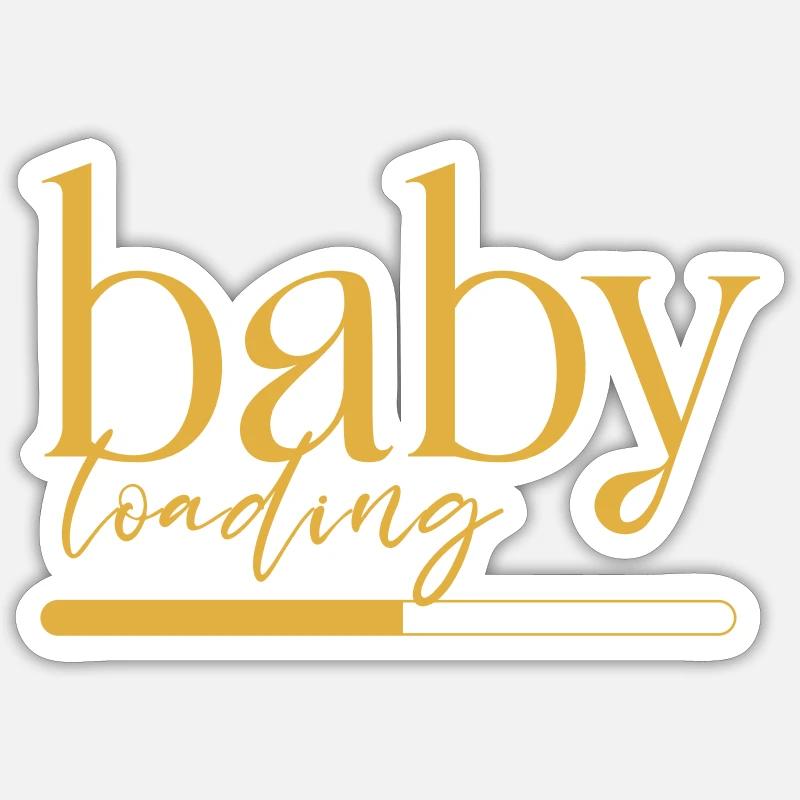 Baby-Loading - Sticker Größe S (10 x 10 cm) - Mattweiß