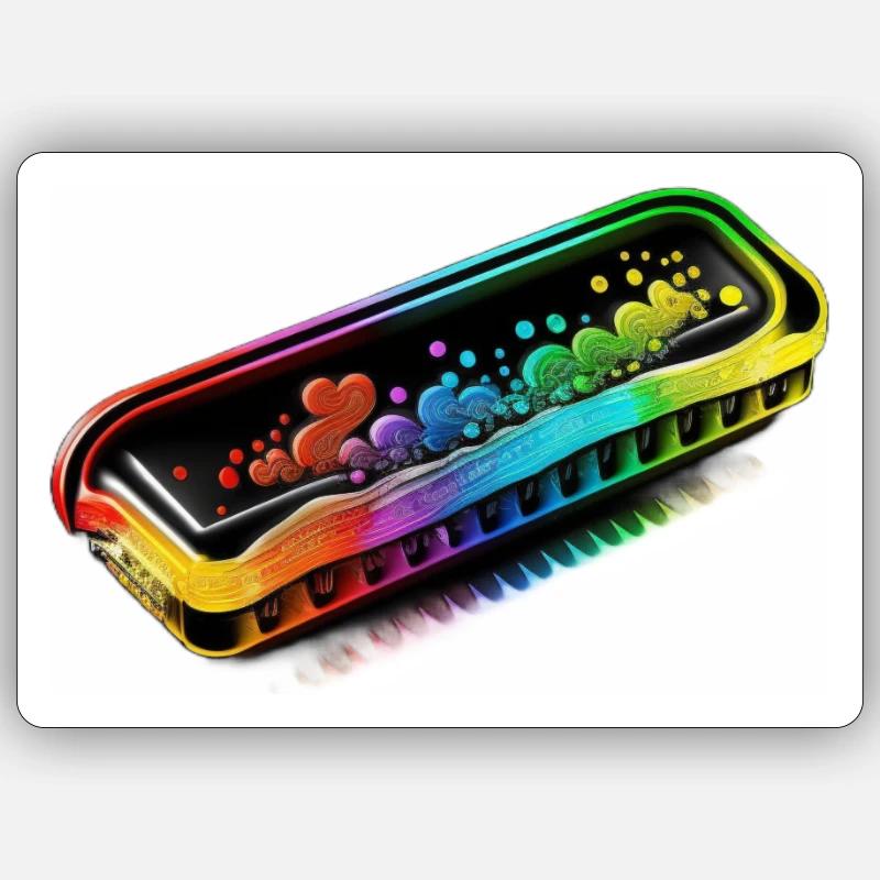 HARMONICA - Sticker size S (10 x 10 cm) - white matte
