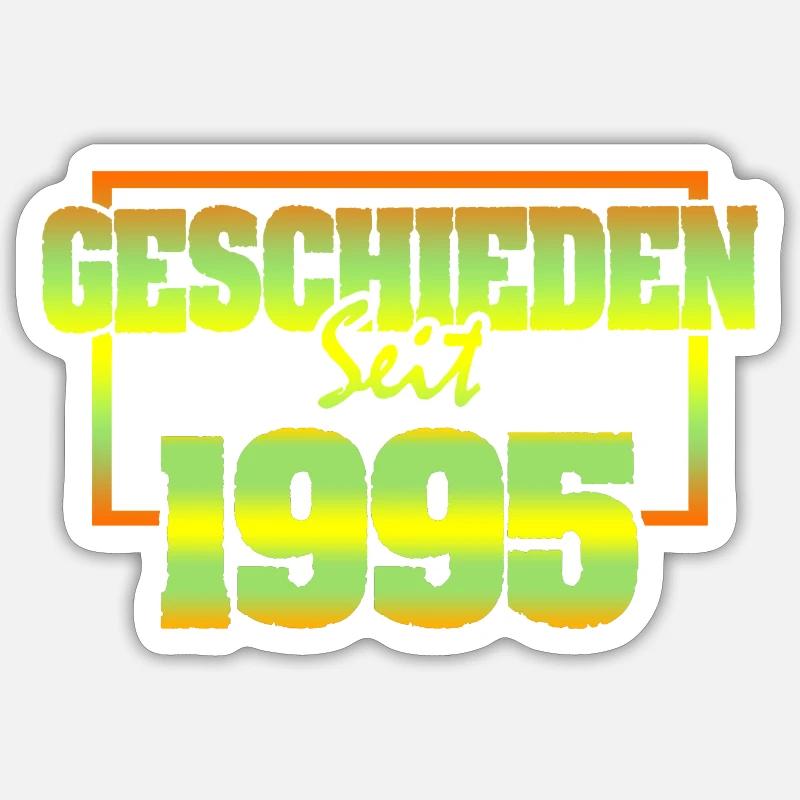 Ehefrau 1995 - Sticker Größe S (10 x 10 cm) - Mattweiß