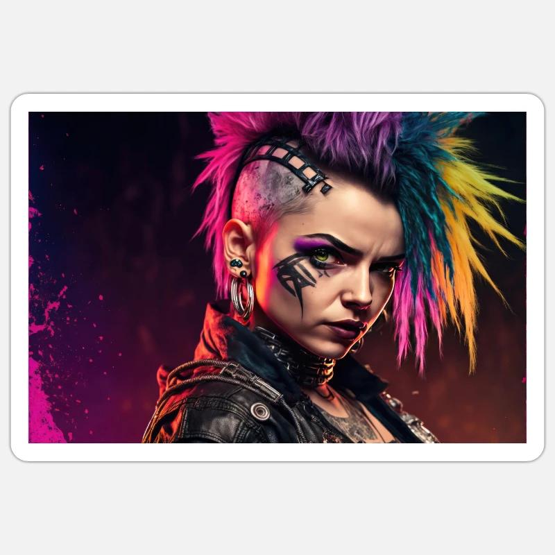 Rêver de punk - Sticker taille S (10 x 10 cm) - blanc mat