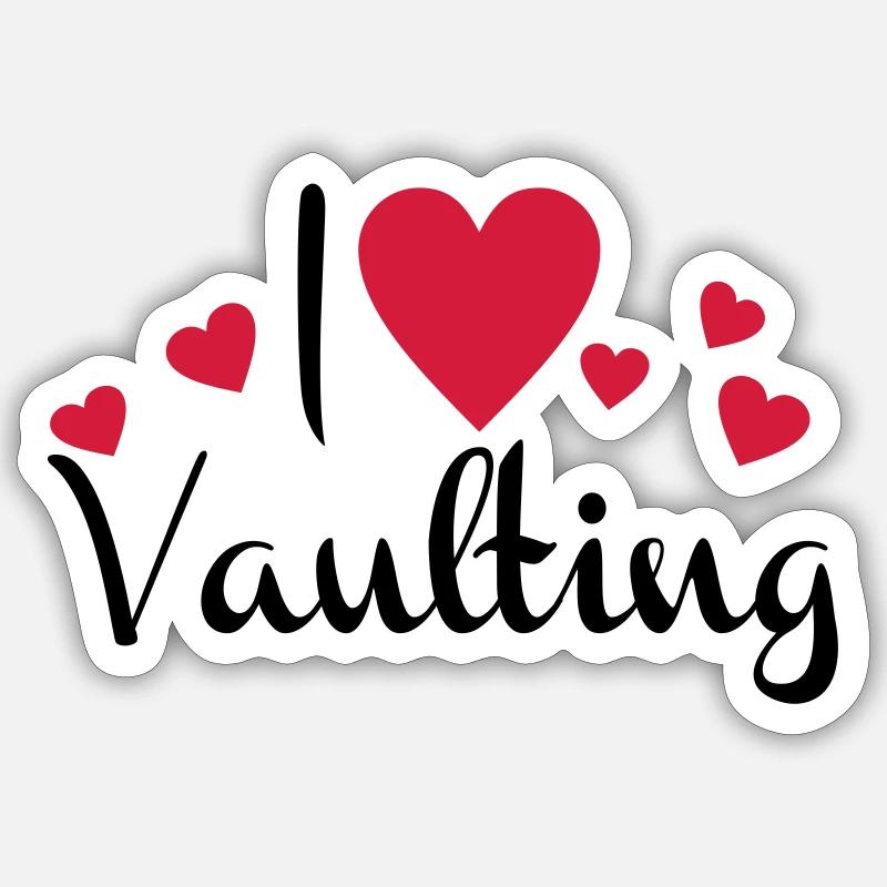 vaulting Sticker size S (10 x 10 cm)