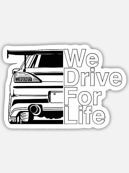 Wir Fahren Für Leben Auto Motiv - Sticker Größe S (10 x 10 cm) - Mattweiß