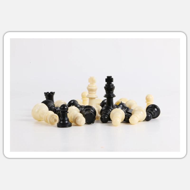 Chess pieces - Sticker size S (10 x 10 cm) - white matte