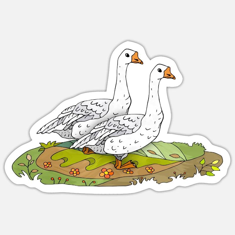 Gänse Sticker Größe S (10 x 10 cm)