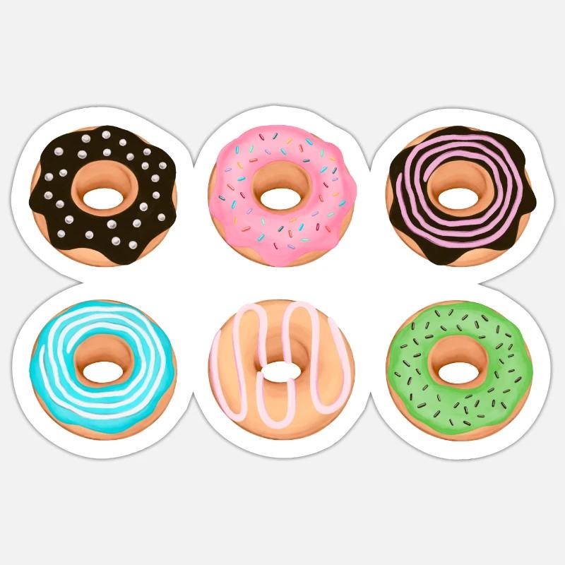 Donuts - Sticker size S (10 x 10 cm) - white matte
