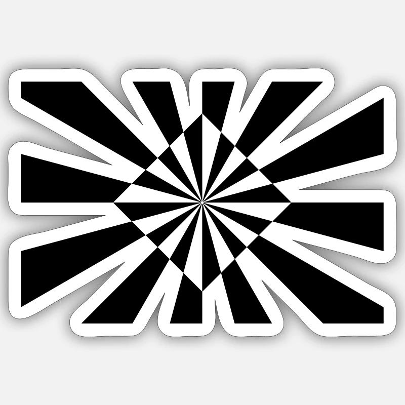 Illusion d’optique Sticker taille S (10 x 10 cm)