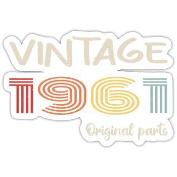 Original 1961 Vintage | Birthday present 1961 - Sticker size S (10 x 10 cm) - white matte - Front