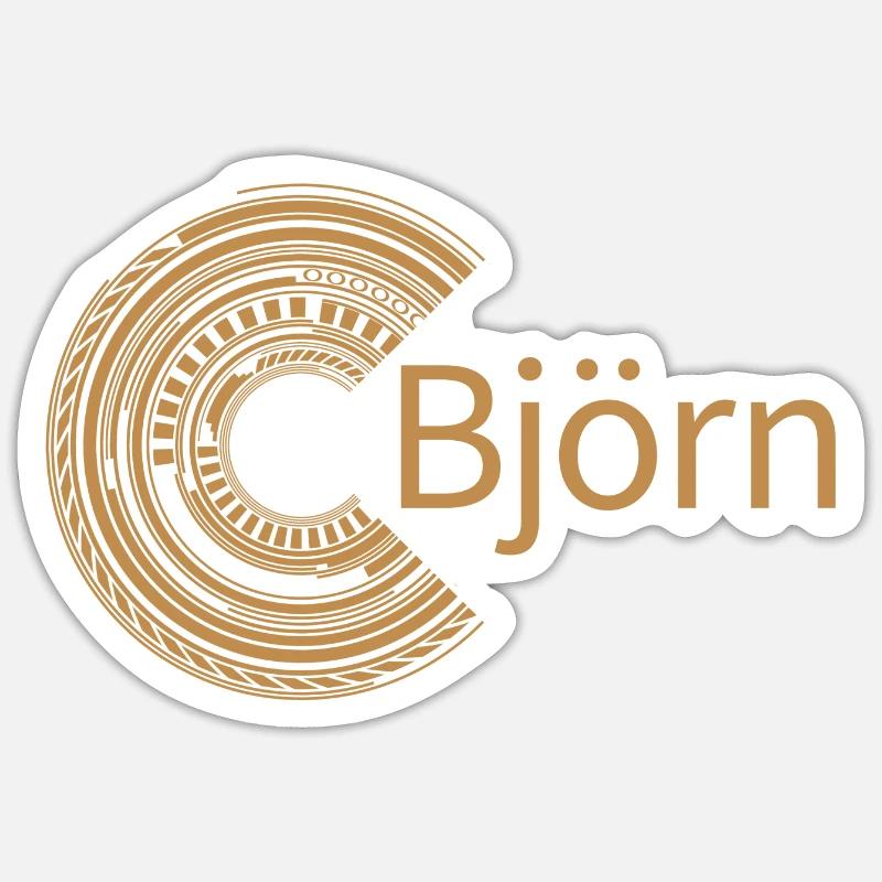 Pour Björn - Sticker taille S (10 x 10 cm) - blanc mat