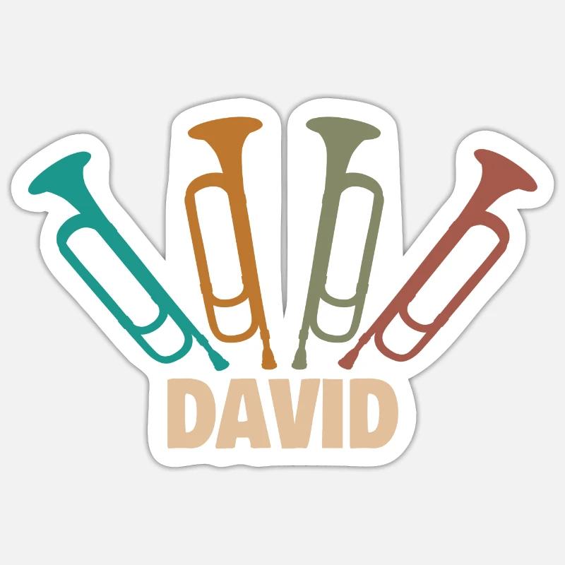Gift for David - Sticker size S (10 x 10 cm) - white matte