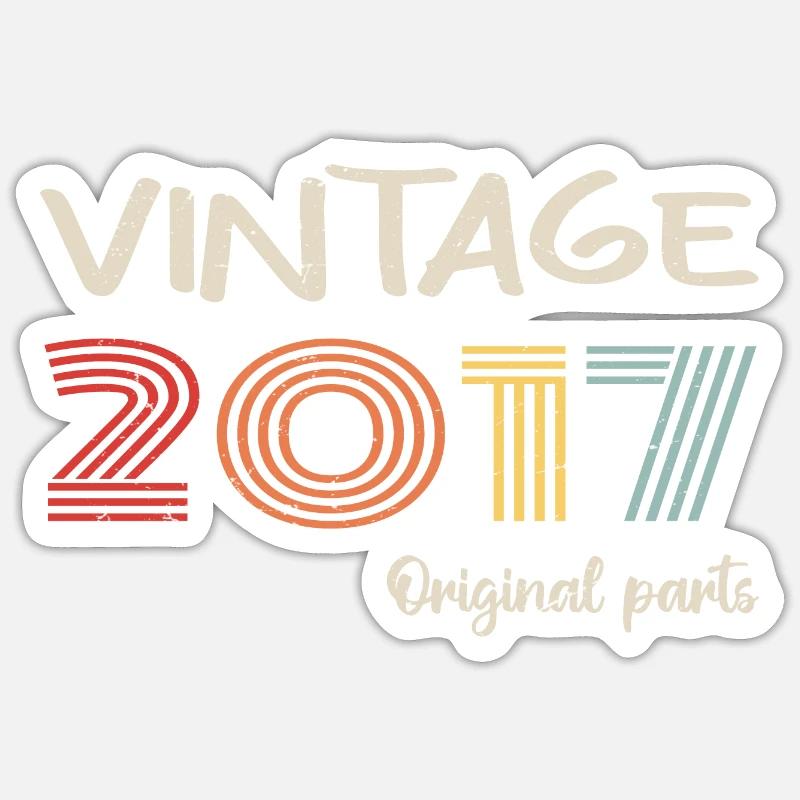 Original 2017 Vintage | Birthday Present 2017 Sticker size S (10 x 10 cm)
