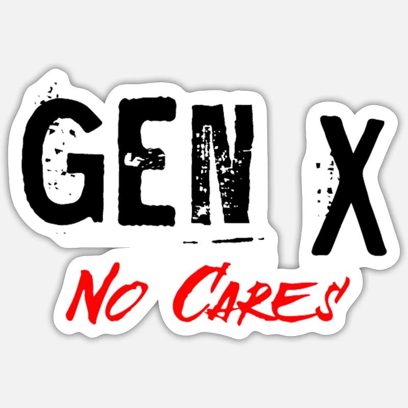 Gen X - Sticker Größe S (10 x 10 cm) - Mattweiß