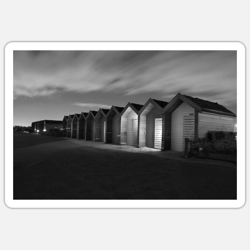 Beach huts Sticker size S (10 x 10 cm)
