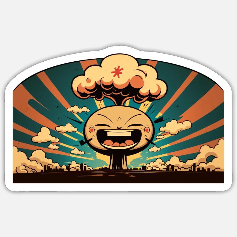 Explosion der Freude - Sticker Größe S (10 x 10 cm) - Mattweiß