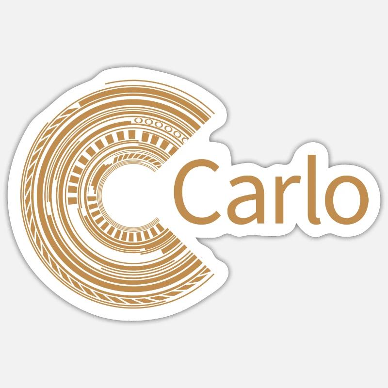 Per Carlo - Sticker formato S (10 x 10 cm) - bianco opaco