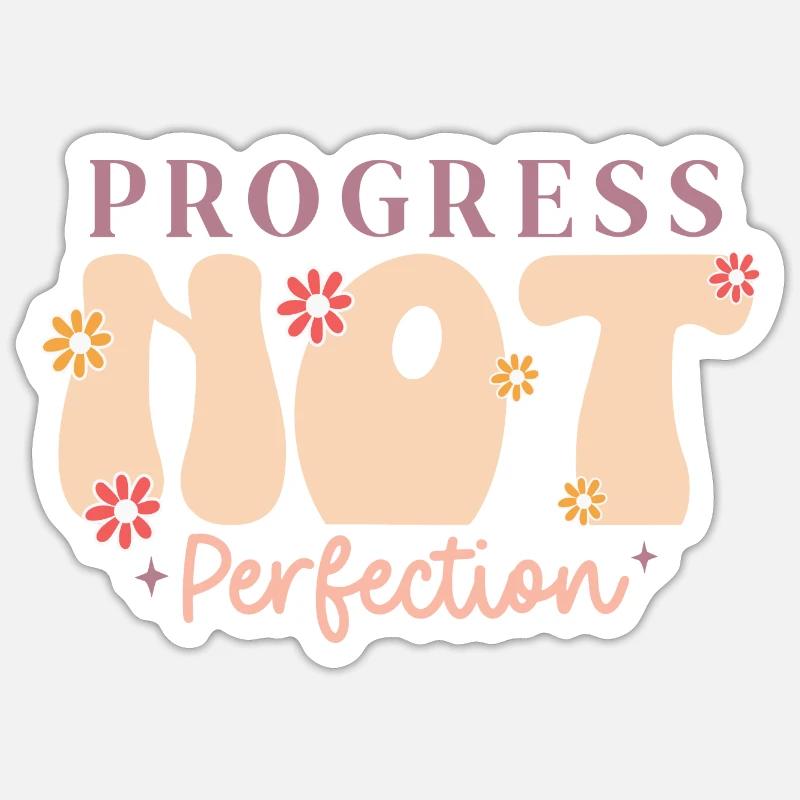 Progress Not Perfection Sticker size S (10 x 10 cm)