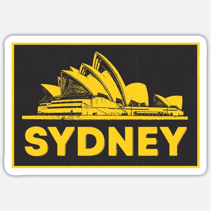 Sydney, Opéra d’Australie - Sticker taille S (10 x 10 cm) - blanc mat
