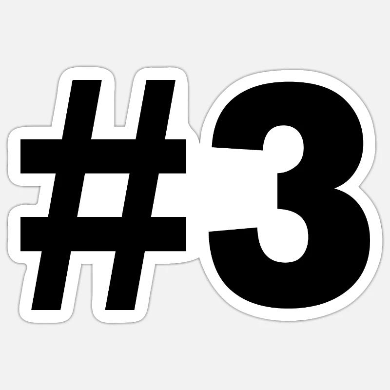 #3 - Sticker taille S (10 x 10 cm) - blanc mat