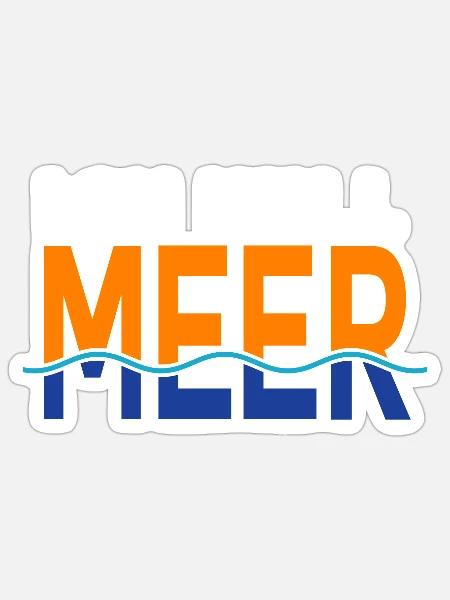 Ich will meer - Sticker Größe S (10 x 10 cm) - Mattweiß