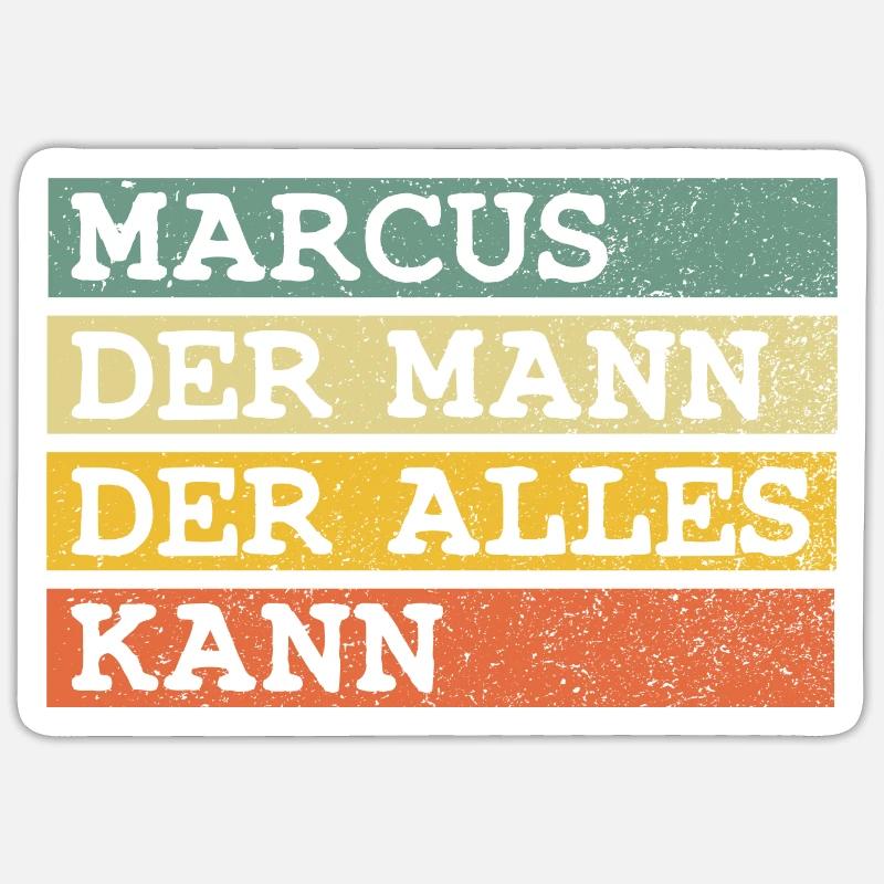 Der Mann Der Alles kann Marcus Sticker Größe S (10 x 10 cm)