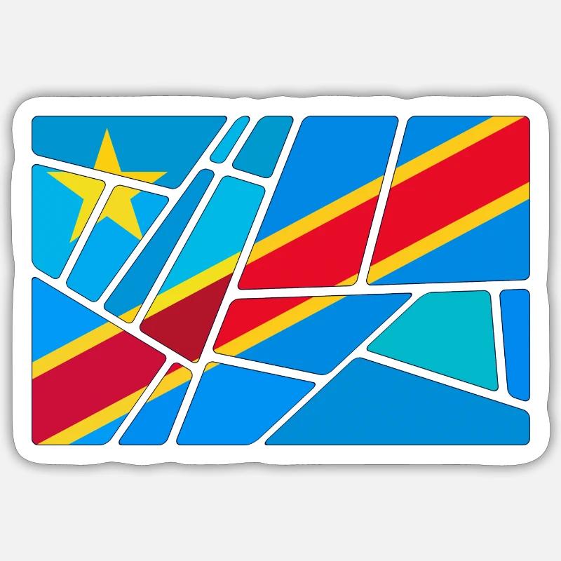Kongo - Sticker Größe S (10 x 10 cm) - Mattweiß