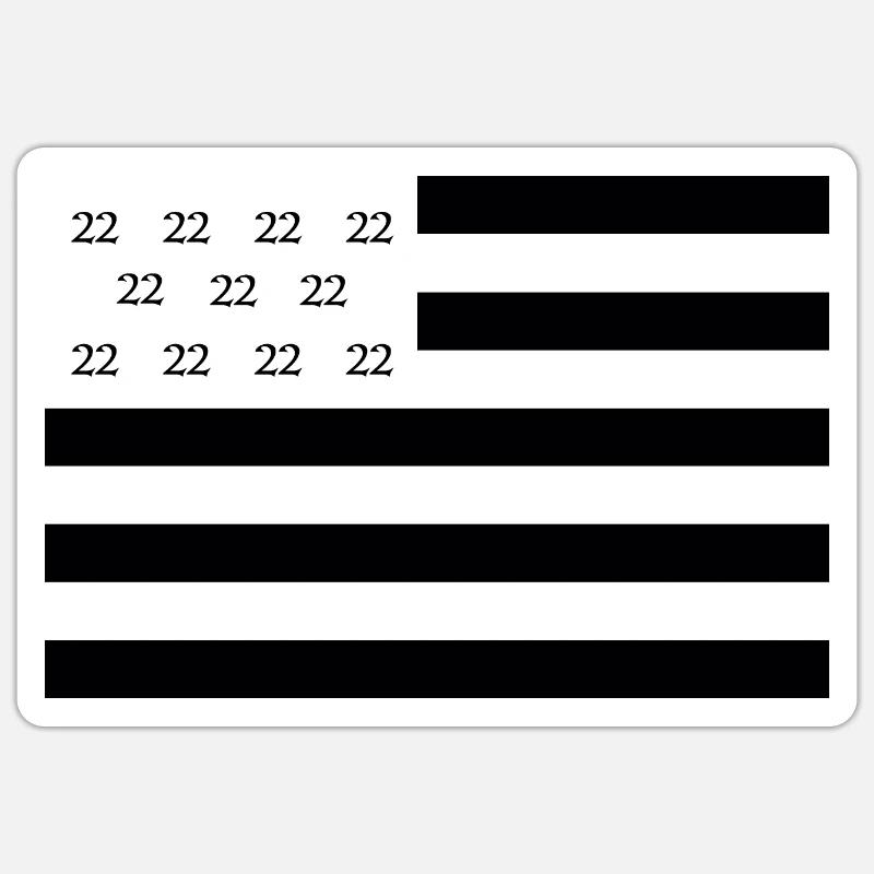 Bretagne_22 - Sticker taille S (10 x 10 cm) - blanc mat