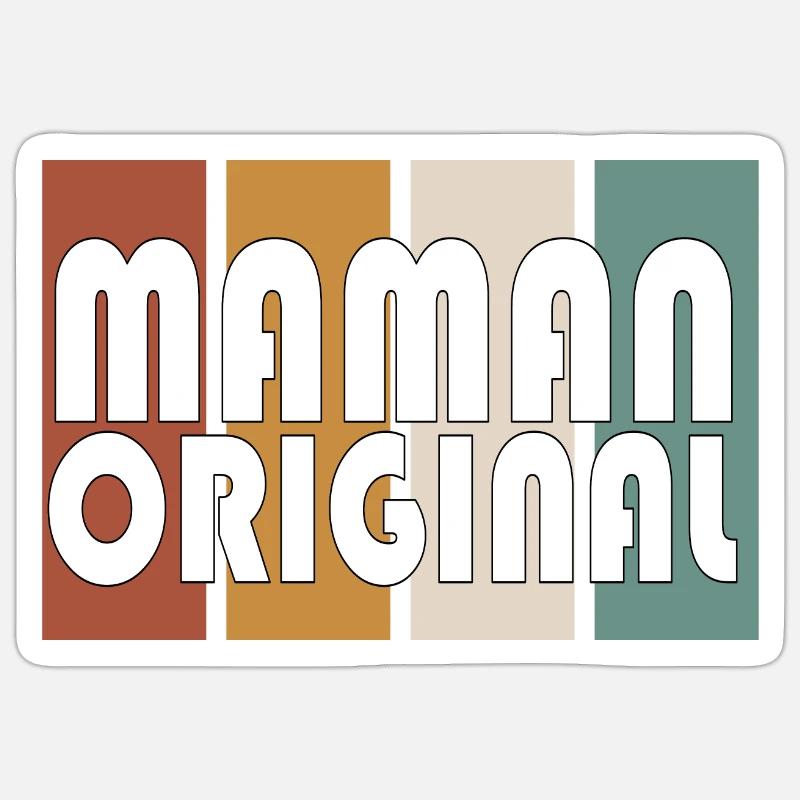 Maman Original - Sticker taille S (10 x 10 cm) - blanc mat