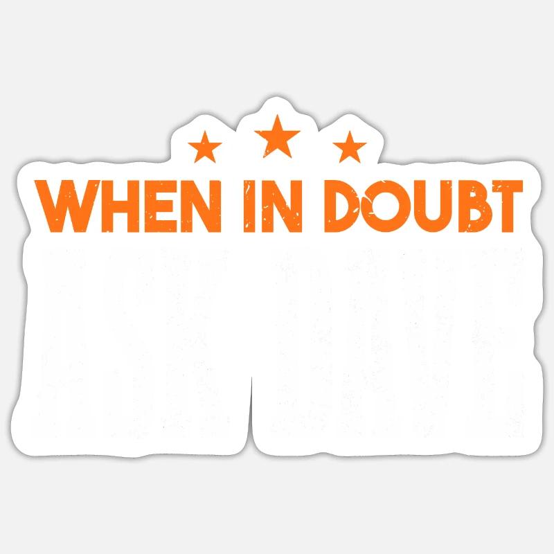 Fragen Sie Dave - Sticker Größe S (10 x 10 cm) - Mattweiß