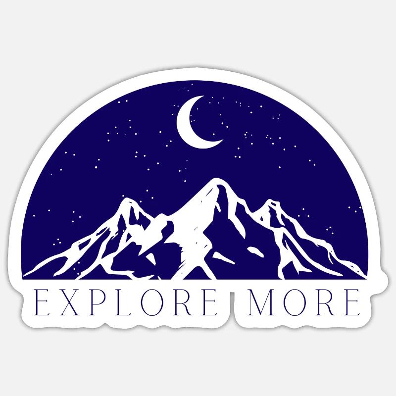 Explore more - Sticker size S (10 x 10 cm) - white matte