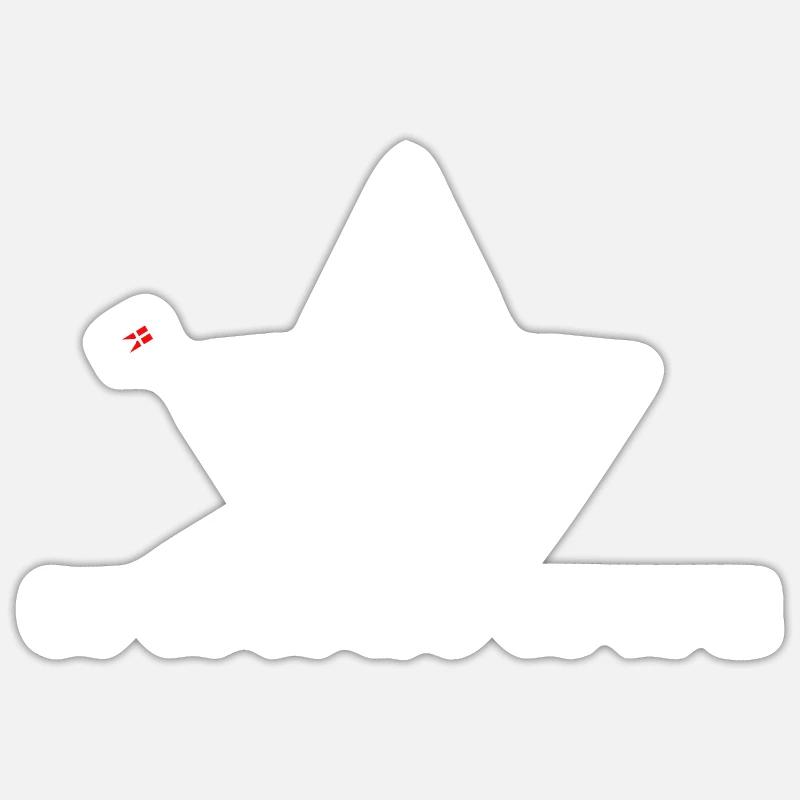 Bateau pliant coordonnées design , Ejerslev Havn Sticker taille S (10 x 10 cm)