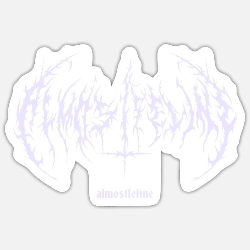 Motiv 3 - Almostfeline - Sticker Größe S (10 x 10 cm) - Mattweiß