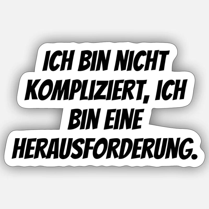 Difficile - Sticker taille S (10 x 10 cm) - blanc mat
